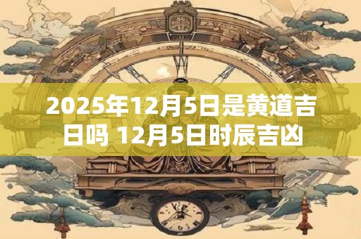 2025年12月5日是黄道吉日吗 12月5日时辰吉凶