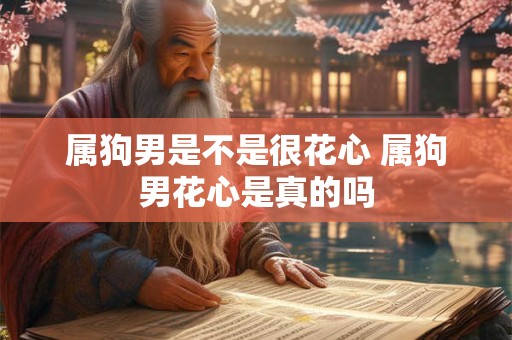 属狗男是不是很花心 属狗男花心是真的吗