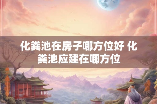 化粪池在房子哪方位好 化粪池应建在哪方位
