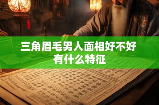 三角眉毛男人面相好不好 有什么特征