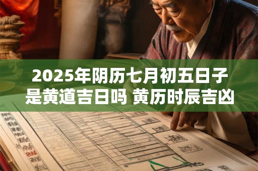 2025年阴历七月初五日子是黄道吉日吗 黄历时辰吉凶查询