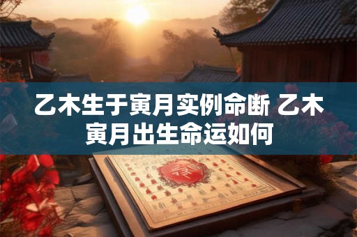 乙木生于寅月实例命断 乙木寅月出生命运如何