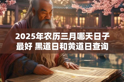 2025年农历三月哪天日子最好 黑道日和黄道日查询