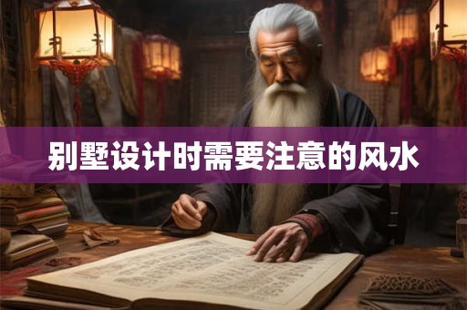 别墅设计时需要注意的风水