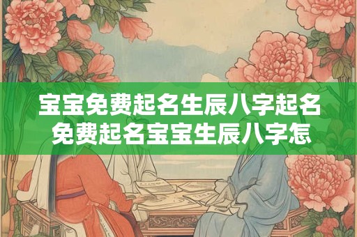 宝宝免费起名生辰八字起名 免费起名宝宝生辰八字怎么选