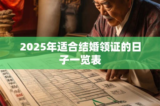 2025年适合结婚领证的日子一览表