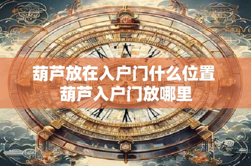 葫芦放在入户门什么位置 葫芦入户门放哪里