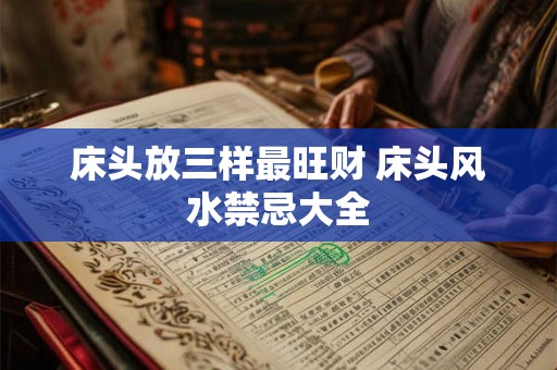 床头放三样最旺财 床头风水禁忌大全