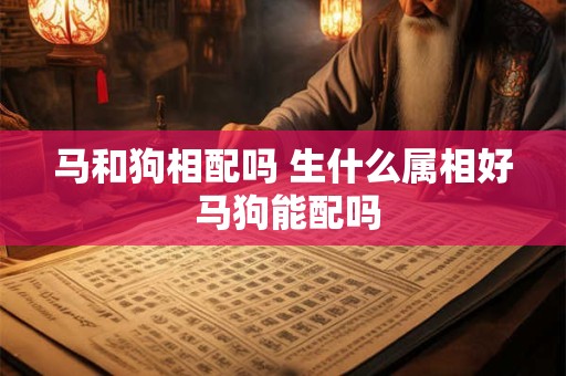 马和狗相配吗 生什么属相好 马狗能配吗
