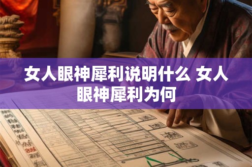 女人眼神犀利说明什么 女人眼神犀利为何