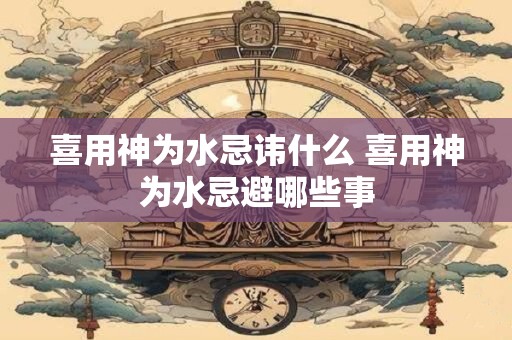 喜用神为水忌讳什么 喜用神为水忌避哪些事