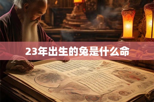 23年出生的兔是什么命