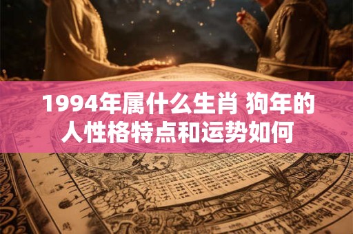 1994年属什么生肖 狗年的人性格特点和运势如何