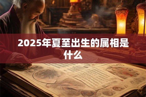 2025年夏至出生的属相是什么