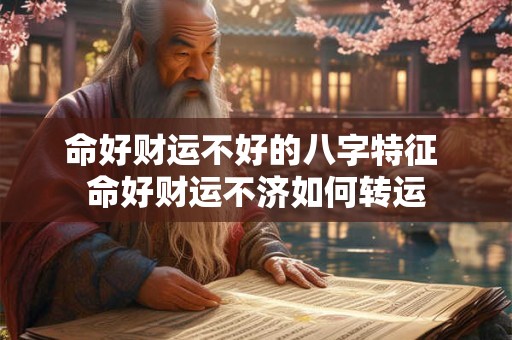 命好财运不好的八字特征 命好财运不济如何转运