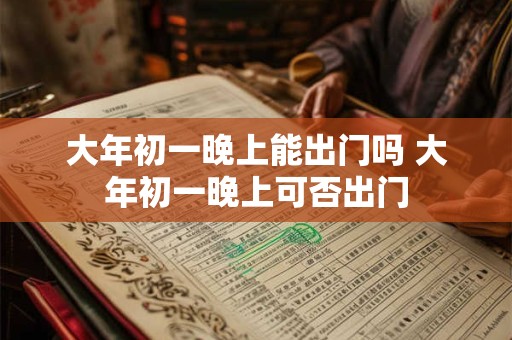 大年初一晚上能出门吗 大年初一晚上可否出门