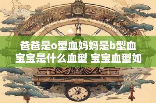 爸爸是o型血妈妈是b型血宝宝是什么血型 宝宝血型如何确定