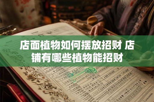 店面植物如何摆放招财 店铺有哪些植物能招财