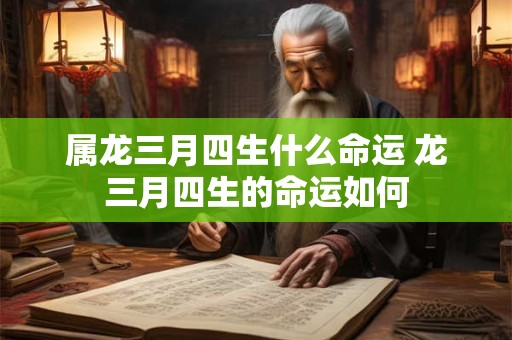 属龙三月四生什么命运 龙三月四生的命运如何