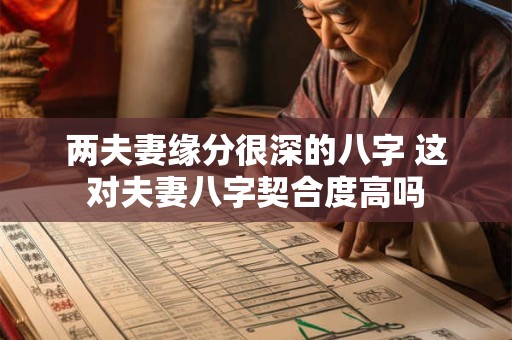 两夫妻缘分很深的八字 这对夫妻八字契合度高吗