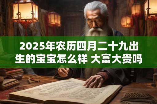 2025年农历四月二十九出生的宝宝怎么样 大富大贵吗