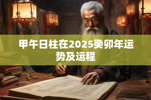 甲午日柱在2025癸卯年运势及运程
