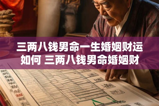 三两八钱男命一生婚姻财运如何 三两八钱男命婚姻财运如何