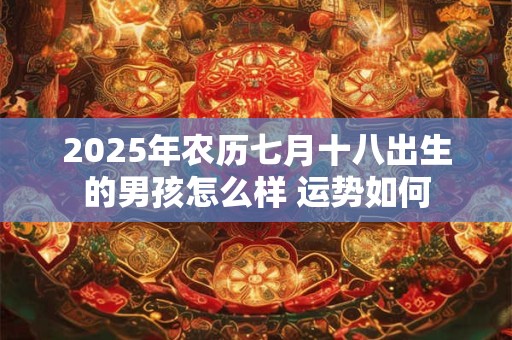 2025年农历七月十八出生的男孩怎么样 运势如何