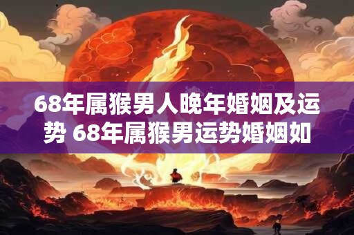 68年属猴男人晚年婚姻及运势 68年属猴男运势婚姻如何