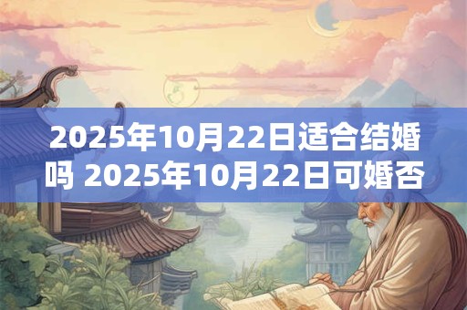 2025年10月22日适合结婚吗 2025年10月22日可婚否