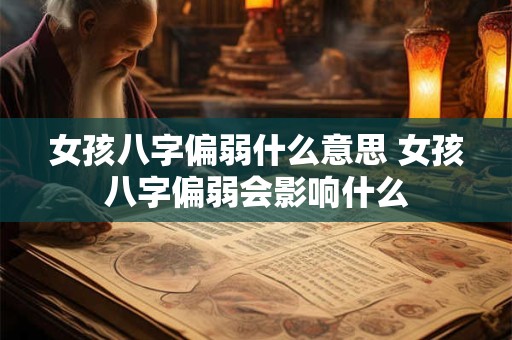 女孩八字偏弱什么意思 女孩八字偏弱会影响什么
