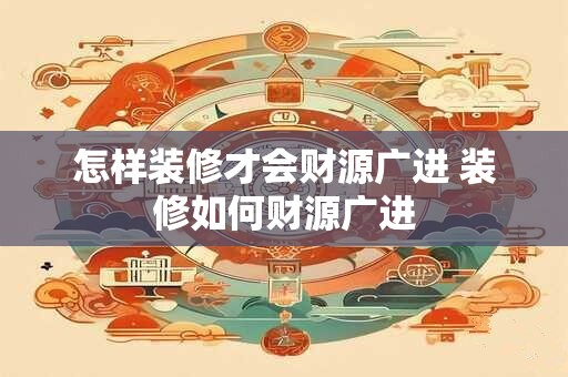 怎样装修才会财源广进 装修如何财源广进