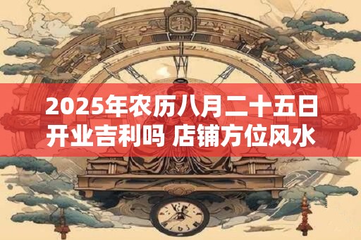 2025年农历八月二十五日开业吉利吗 店铺方位风水