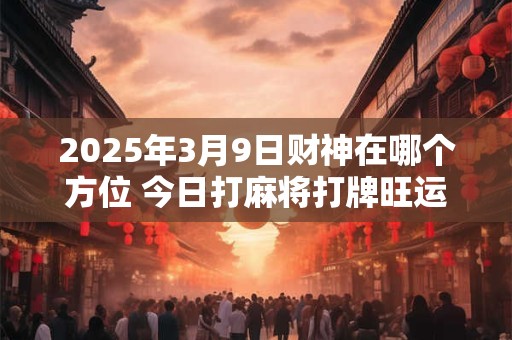 2025年3月9日财神在哪个方位 今日打麻将打牌旺运方位