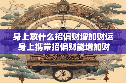 身上放什么招偏财增加财运 身上携带招偏财能增加财运吗
