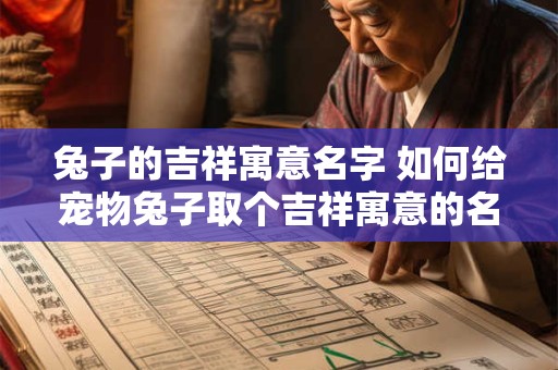 兔子的吉祥寓意名字 如何给宠物兔子取个吉祥寓意的名字