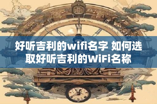 好听吉利的wifi名字 如何选取好听吉利的WiFi名称