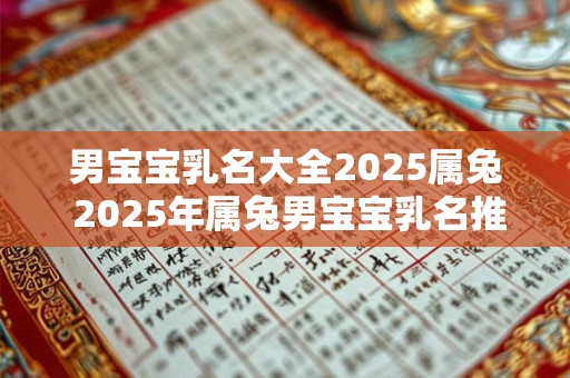 男宝宝乳名大全2025属兔 2025年属兔男宝宝乳名推荐