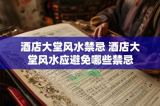 酒店大堂风水禁忌 酒店大堂风水应避免哪些禁忌