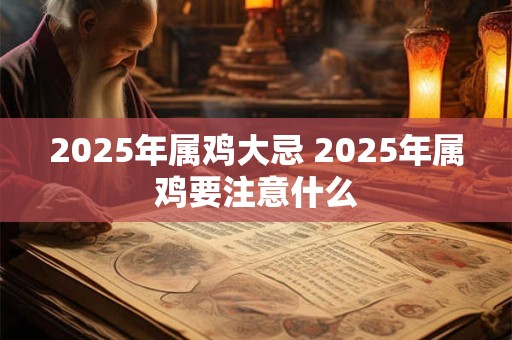2025年属鸡大忌 2025年属鸡要注意什么