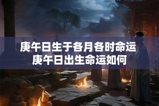 庚午日生于各月各时命运 庚午日出生命运如何
