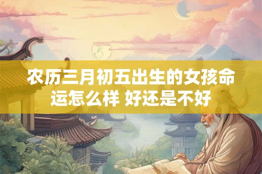 农历三月初五出生的女孩命运怎么样 好还是不好