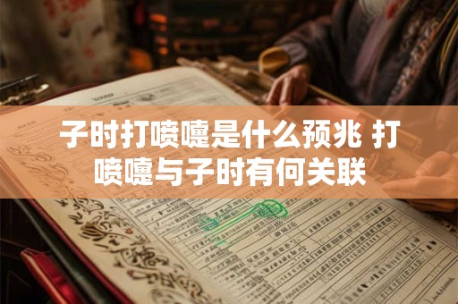 子时打喷嚏是什么预兆 打喷嚏与子时有何关联