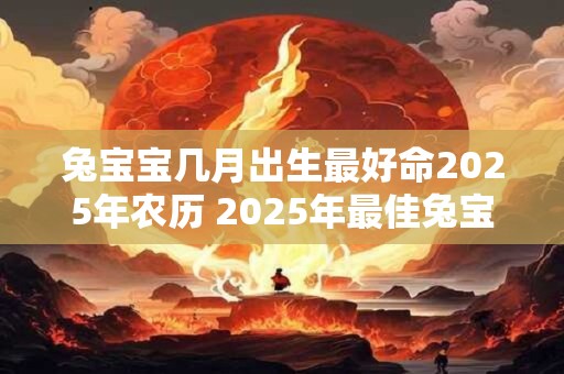兔宝宝几月出生最好命2025年农历 2025年最佳兔宝宝出生月