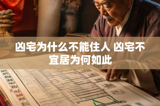 凶宅为什么不能住人 凶宅不宜居为何如此