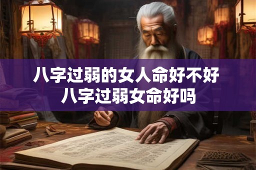 八字过弱的女人命好不好 八字过弱女命好吗