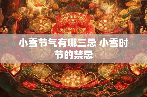 小雪节气有哪三忌 小雪时节的禁忌