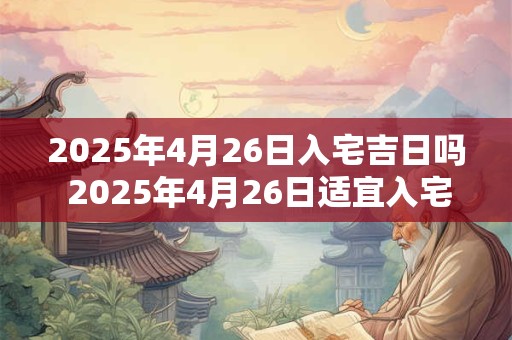 2025年4月26日入宅吉日吗 2025年4月26日适宜入宅吗