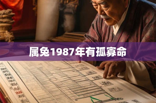 属兔1987年有孤寡命