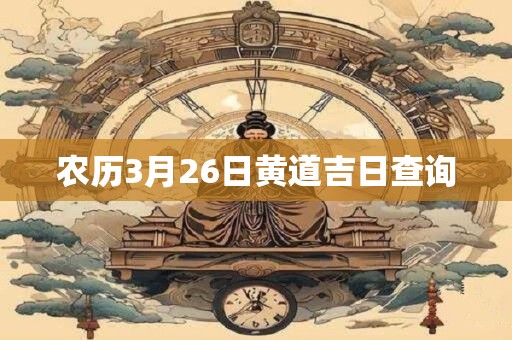 农历3月26日黄道吉日查询